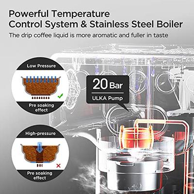 Geek Chef Espresso Machine Coffee with Milk Frother Steam Wand