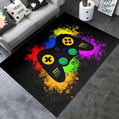 Child Gamer Area Rugs With Game Controller Design Non Slip Floor