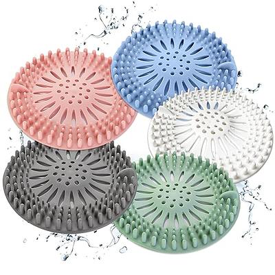 5 Pack Hair Drain Catcher, Silicone Shower Drain Cover Silicone