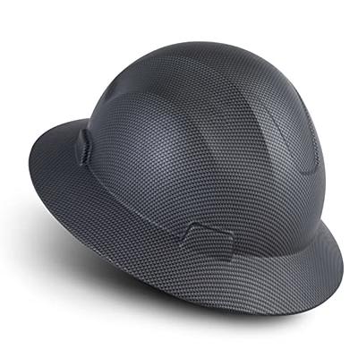 Hard Hat Construction OSHA Approved Vented Full Brim Safety Helmet Black  Carbon Fiber Design Hard Hats, Cascos De Construccion Work Hardhat, 6 Point