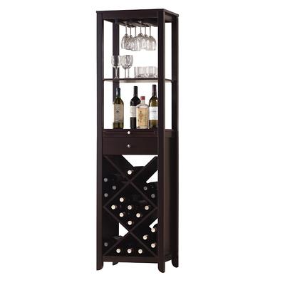 Atlantic 16-Bottle Chestnut Wood Wine Cabinet in the Wine Storage  department at