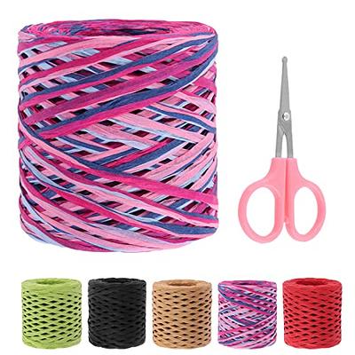 80 Meter Colorful Raffia Ribbon Natural Yarn String For Gift