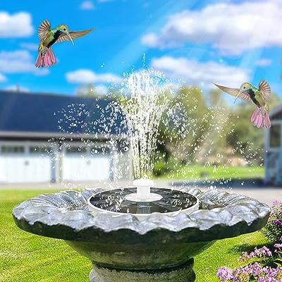 Outdoor Solar Fountain Solar Pond Pump With Battery Garden Floating Fountain  Birdbath