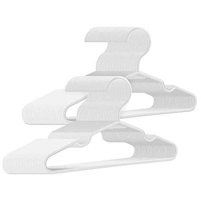 trusir Kids Hangers 100 Pack - 11. 5 inch Baby Hangers for Closet - White Hangers for Closet - Toddler Hangers for Clost & Child Clothes for Clost 