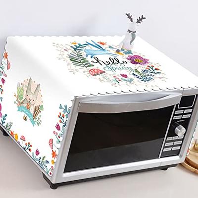 Microwave Oven Dust Cover, Dustproof Oil Proof Machine Protector Cute  Pattern Decorative Kitchen Appliance Cover Decor Nordic Style Simple Parts,  13.8 x 39.4in (Hello) - Yahoo Shopping