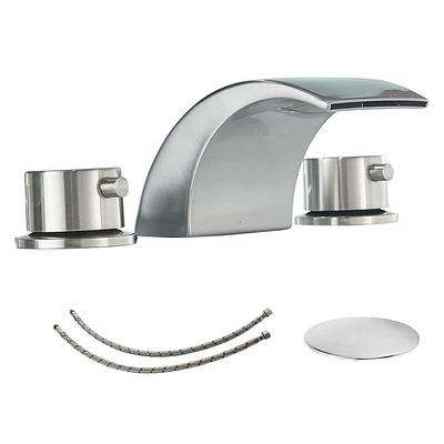 Two Handle Widespread Bathroom Faucet in Spotshield Brushed Nickel