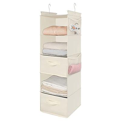 YOUDENOVA Hanging Closet Organizer, 5-Shelf Closet Hanging Storage Shelves,  Beige