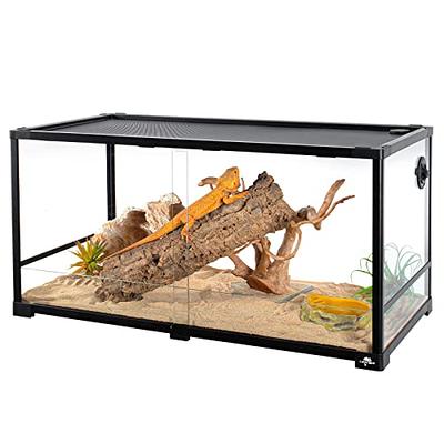 CAVACHEW 50 Gallon Reptile Tank, Glass Reptile Terrarium, Sliding