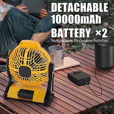 Personal Fan Camping Fan rechargeable, 20000mAh Battery powered