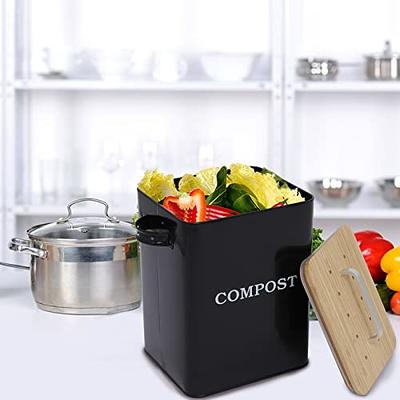 Compost Wizard 0.75 Stainless Steel Kitchen Compost Bin Composter