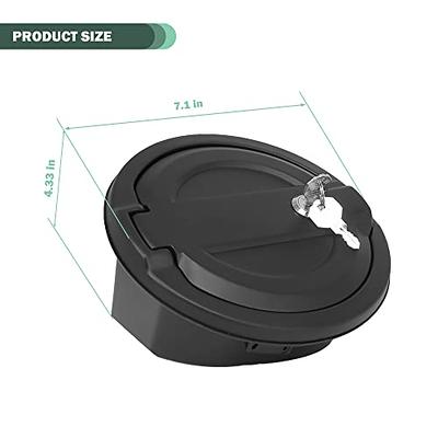 Phamyor Aluminum Alloy Gas Cap Tank Fuel Filler Door Cover for