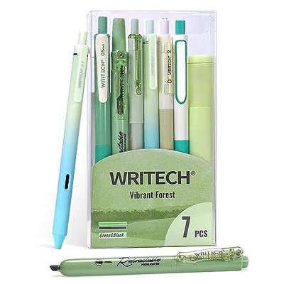 WRITECH Gel Pens Journaling Highlighters: Journal Set Aesthetic Assorted  Pastel Color Ink 0.5mm Fine Point Retractable 0.7mm Black Pen Smooth Writing  Drawing No Bleed 7ct (Blue) - Yahoo Shopping