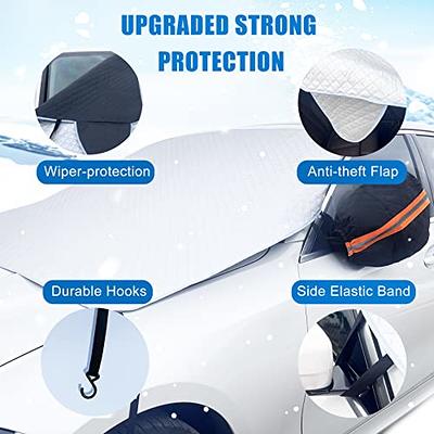 JTeena Windshield Cover for Ice and Snow, Extra Large Windshield Snow Cover  with 4-Layer Protection, Protects Windshield Wipers Mirror from Snow, Ice  and Frost, Fits Most Car, SUV, Van and Truck 