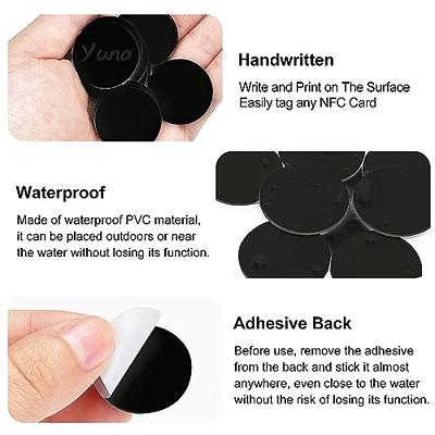 30 pcs NFC Tags NTAG215 NFC Stickers White, Blank Rewritable NFC 215 Tag  NFC Chip Round 25mm, Compatible with TagMo iPhone and All NFC Enabled Device