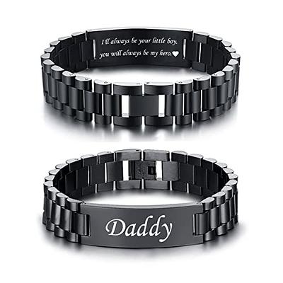 My Dad My Hero Morse Code Bracelet Gift for Father 