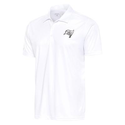 Men's Antigua Heathered Black/Silver Tampa Bay Rays Esteem Polo