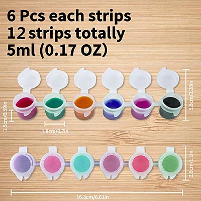 Paint Pots Strips, 12 Strips 72 Pots 0.17Oz Mini Empty Paint Cups with Lids  Arts Crafts Plastic Storage Containers for Organizing Painterly Paint Eye  Primer - Yahoo Shopping