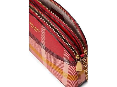 Kate Spade Morgan Museum Plaid Double Zip Dome Small Crossbody in