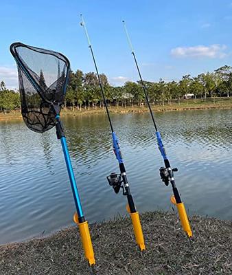 2 Pack Rod Holders for Bank Fishing Fish Pole Holder Ground Support Stand