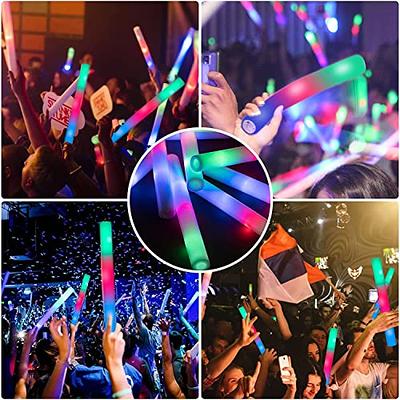 Glow Sticks Bulk,8 Pcs LED Foam Glow Sticks,Christmas Party Favors with 3  Modes Colorful Flashing,Glow in The Dark Party Supplies Light Up Toys for