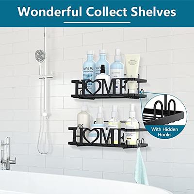 Shower Caddy Bathroom Shelf, No Drilling Traceless Adhesive Bathroom  Storage Organizer, SUS304 Rustproof Food Storage Basket, 2-in-1 Kitchen  Spice Racks-2 Packs