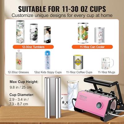 PYD Life 110 V Tumbler Heat Press Machine Blue Mug Press Machine for 30 OZ  20 OZ 16 OZ Straight Sublimation Blanks Skinny Tumbler 15 OZ 11 OZ