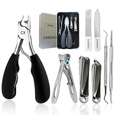 Toe Nail Clippers, Podiatrist Toenail Clippers for Thick Nails for Seniors  for Men Wanmat (black)