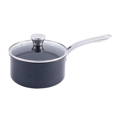 TWO T-fal expert stainless steel 3 qt covered saucepan with