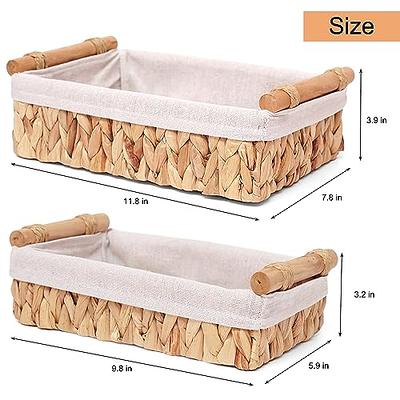 DUOER Storage Basket Wicker Baskets for Organizing with Handle Decorative Storage  Bins for Countertop Toilet Paper Storage Basket for Toilet Tank Top Small  Baskets Set (Set of 2,natural) - Yahoo Shopping