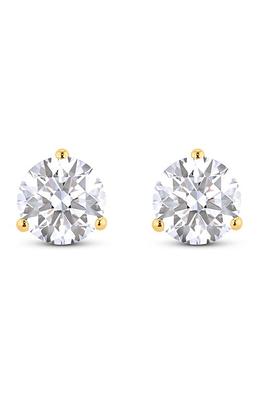 Lightbox Round Lab Grown Diamond Solitaire Drop Earrings in 2.0ctw White Gold