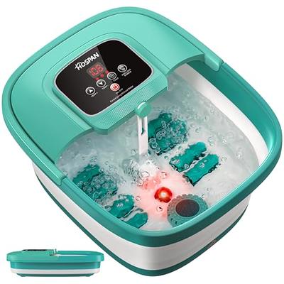 HOSPAN Collapsible Foot Spa with Heat, Bubble, Red Light, and