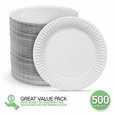 Jolly Chef 8.37 inch Blue Paper Plates 140 Count Heavy Duty Printed di