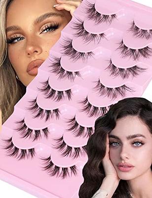 Manga Anime Lashes Soft Natural Thick False Eyelashes Pointed Cat Eye  Eyelashes Daily Makeup Wispy Eyelashes - Temu