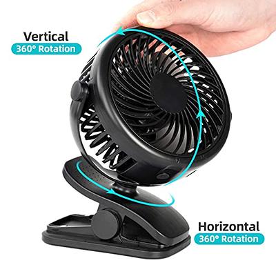 Desk Fan Small Table Fan Rechargeable Battery Operated Mini Fan