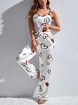 Latuza Women's Round Neck Sleepwear Long Sleeves Pajama Set XL
