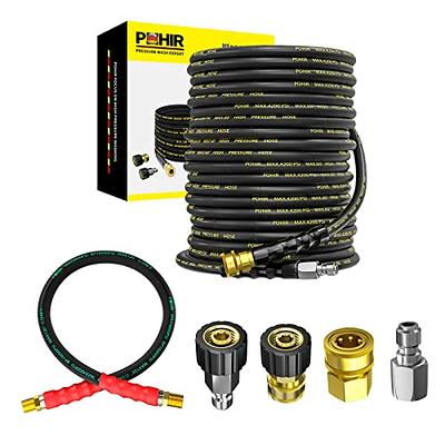  POHIR Pressure Washer Whip Hose 5 FT, Hose Reel