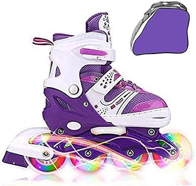 IOKDAD Roller Skates for Kids Girls Boys, 4 Sizes Adjustable