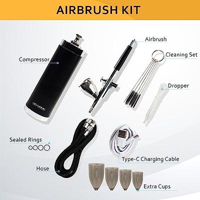 Nail Airbrush with Compressor Portable Cordless Airbrush Art