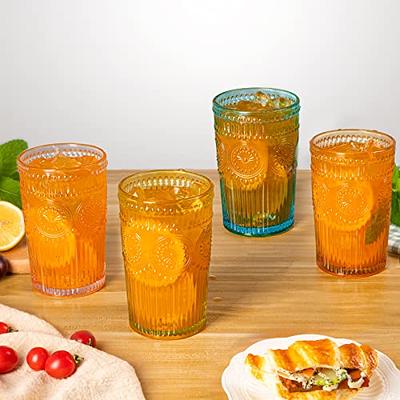 Claplante Drinking Glasses, Crystal Highball Glasses Set of 6, 16