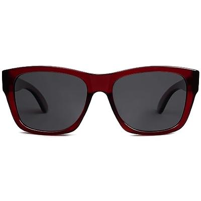 Red-Grey Square Frame Sunglasses