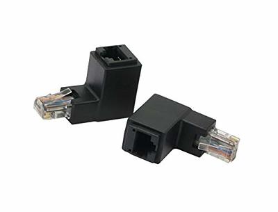 CERRXIAN RJ45 Splitter Adapter, RJ45 Female to 2 Female Splitter Coupler  LAN Ethernet Network 1 to 2 Adapter (2-Pack)