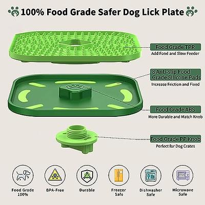 Lick Mat for Dogs, Dog Crate Lick Pads Slow Feeder, Lick Pad Crate Training  Toy Crate Lick Plate,Very Suitable Peanut Butter, Treats Yogurt