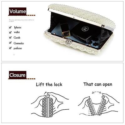 Crbeqabe Women's Rhinestone Evening Clutch Bag