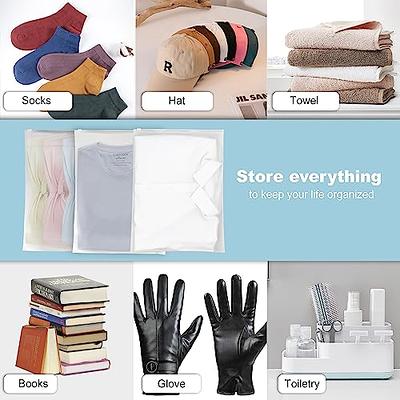 Svaldo Packaging Clothing Bags, 50Pcs 14x10 inch Large Frosted Ziplock Bags  for Clothes, Poly Plastic Bag for Packing Selling Apparel Organization