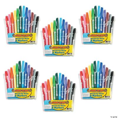 48 Pc 5 Bulk 4 Sets of Wonderful Wood Markers - 12 Colors per Set - Yahoo  Shopping