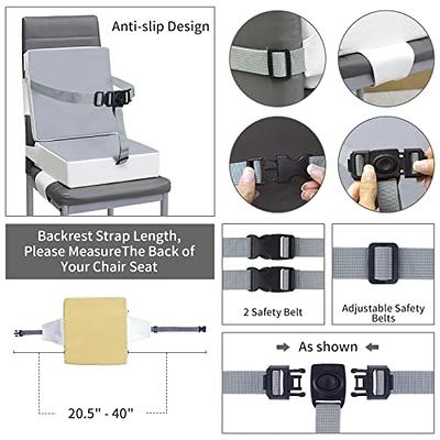 Toddler Booster Seat for Dining Table, Kids Child Baby Booster Seat for  Table with Backrest, Adjustable Straps Safety Buckle, Waterproof Washable