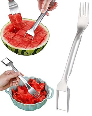 1pcs 2 In 1 Portable Watermelon Fork Slicer Multi-purpose