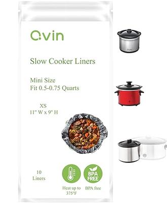 FROVEN Slow Cooker Divider 4 qt Compatible Silicone Crock Pot Liner Oval Shape, Reusable Slow Cooker Liners, Leakproof & Dish