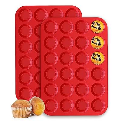 walfos Silicone Muffin Pan - 6 Cup Non-Stick Silicone Cupcake Pan, Just PoP  Out! Food Grade and BPA Free Baking Cups, Perfect for Egg Muffin, Cupcake