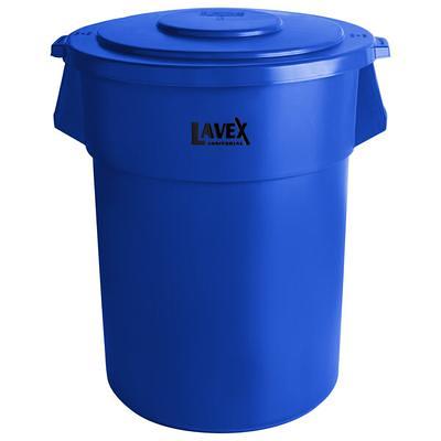 Lavex 20 Gallon Brown Round Commercial Trash Can and Lid